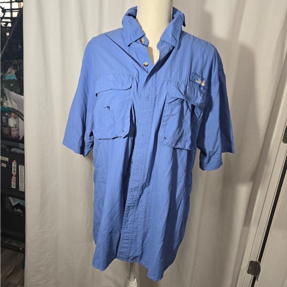 World Wide Sportsman Shirt Men's L Outdoor Vented Fishing Hiking Camp Button Up